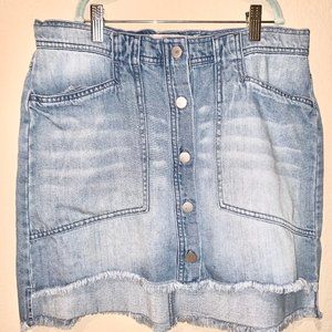 Chelsea & Violet Denim Button Front Skirt, Size 28